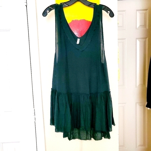 Free People | Intimately Green Mini Dress - Picture 1 of 5